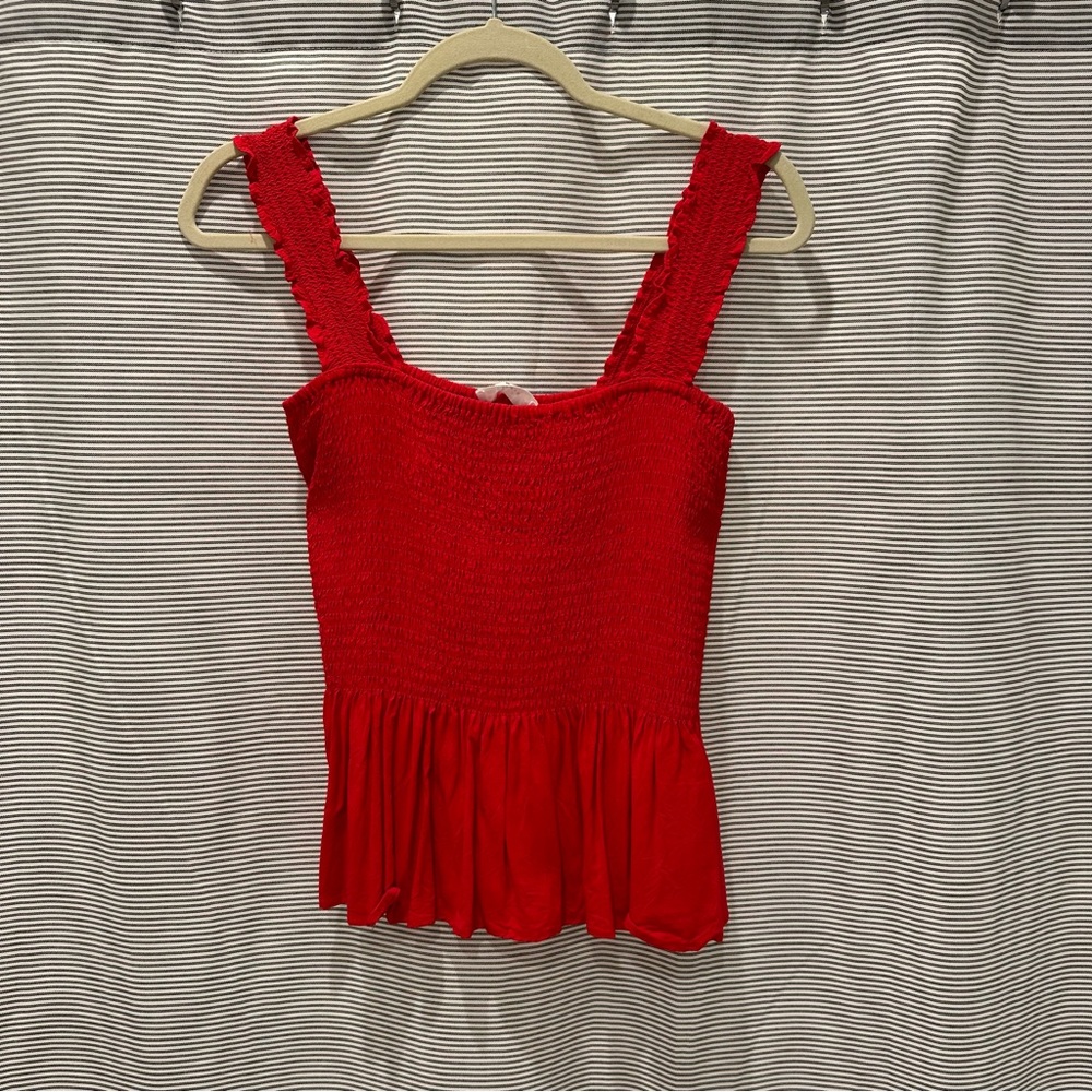 Nordstrom Elodie Smocked Peplum Tank Top